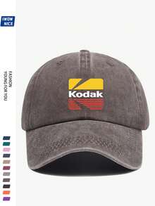 1 件复古韩式黑色电影印花棒球帽，男女通用可调节尺寸，休闲复古卡车司机帽，柔软帽檐，适合休闲、徒步旅行、摄影、生日、派对、情人节礼物