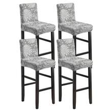 1/2/4/6pcs Stretch Printed Bar Stool Chair Cover, Home/Hotel Use - Multicolor - View 12