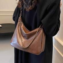 Women Tote Bags - 咖啡色大號 - 查看 4