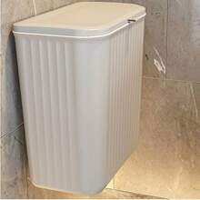 2025新款窄壁挂式浴室垃圾桶带盖家用悬挂式垃圾桶免钻孔