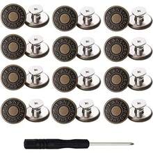 6/9/12/24 件牛仔裤纽扣，替换纽扣牛仔裤金属纽扣按扣牛仔裤可拆卸且完美可调节，按扣伸缩纽扣无缝纽扣针 - 彩色 - 查看 2