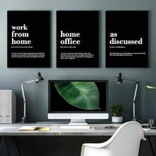 GUBIYU Black Hustle Grind Execution Wall Art Set Of 3 Framed Canvas Office Inspirational Motiviational Wall Decor Art Positive Quotes Posters Living Room Pictures Walls Decor Mens Guys 12x16 - 黑白家庭辦公室藝術 - 查看 3