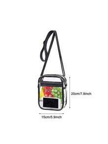 Clear Crossbody Bag, Stadium Approved Clear Bag For Concerts,Sporting Event For Women And Men Pvc Bag