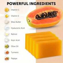Kojic Acid Soap – Hydrating & Nourishing With Vitamin C, Turmeric, Retinol, Hyaluronic Acid, Shea Butter & Olive Oil – Deep Cleansing Handmade Essential Oil Soap – Gentle Face And Body Wash - 2PCS - View 7