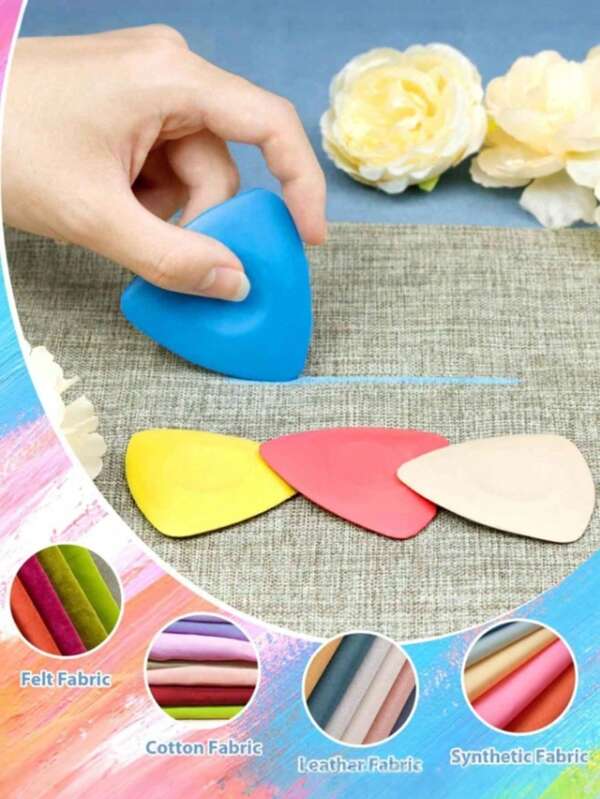 10pcs/Box Colorful Tailoring Chalk Erasable Fabric Marking Pencils, Sewing Tools For Garment Making, Washable Chalk Pen Set With Multi-Color Sewing Pattern Marker, Sewing DIY Accessories (Assorted Colors)
