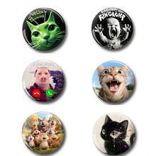 1pc 4.4cm/1.73inch Pattern Safety Pin Badge, Button Badge, Brooch Badge, Suitable For Wearing On Clothing, Bags, Backpacks, Fun Gift For Family And Friends - Multicolor - View 1