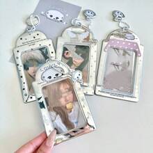 极简主义波尔卡圆点星星全息卡夹、偶像粉丝卡、学生证、礼品卡、展示配件 - 彩色 - 查看 1