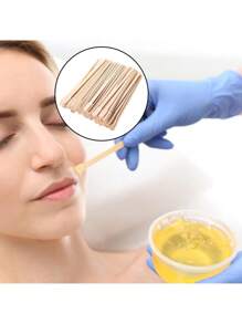 500/200/100 件小蜡铲木蜡棒眉毛脱毛涂抹器木制工艺棒，眉毛蜡棒蜡涂抹器，迷你眉毛脱毛铲用于面部和小脱毛棒 - 彩色 - 查看 6