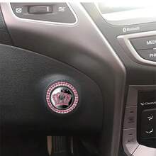 General Motors One Click Start Decoration Ring, Crown Emblem Alloy Start Button Cover, Automotive Parts Engine Ignition Button Set, Automotive Interior Accessories, Suitable For Most Vehicles, Perfect Gift For Girlfriend - one-size - View 8