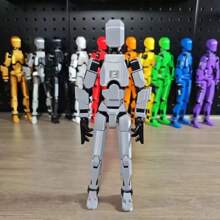 1 Set Of 6+ Educational DIY Lucky 13 Building Blocks Robot And Accessories, Full Articulated Posable Figures, 3D Printed Dummy 13 Toys, DIY Stress Relief Toys (Some Colors Randomly Shipped)