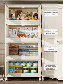 5/4/3/2/1 Layer Home Use Combination Wardrobe, Foldable Wardrobe With Drawers, Children Bedroom Wardrobe, High Capacity Dust-Proof Wardrobe