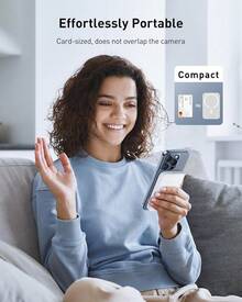 Wireless Magnetic Power Bank, 5000mAh Compact Battery Pack For Magsafe Powerbank, 20W Fast Charging Portable Charger, High-Speed Wireless Powerbank Compatible With Iphone16 15 14 13 12 Plus Pro Max Mini Series Suitable For Summer Holiday Outdoor Travel/Camping And Hand Free Emergency Backup Mobile Power Supply Gifts For Family, Friends, Birthday Magnetic Wireless Nan - 藍色的 - 查看 6