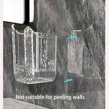 Home, Toilet, Bedroom, Kitchen, Flushable Wipe Container For Bathroom, Self-Adhesive Wipes Container, Acrylic Wall-Mounted Tissue Box Holder, 2pcs Kitchen Wipes Storage Box Dispenser - 11 - View 2