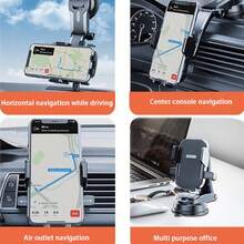 1Pc 360° Rotatable Universal Phone Holder - Adjustable Air Vent Mount For Secure Grip & Safe Driving