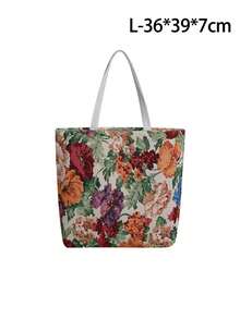 Túi vải canvas in hoa, túi đeo vai, túi mua sắm, túi đi làm, túi siêu thị, đồ dùng học tập, túi xách tay, túi đựng đồ ăn trưa, phù hợp cho phụ nữ sử dụng hàng ngày, hẹn hò, đi học, mùa hè, du lịch, công sở, học sinh, dã ngoại, cắm trại, siêu thị, đựng đồ hàng ngày, quà tặng giáo viên. - Nhiều màu - Xem 20