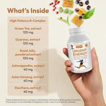 ANDREW LESSMAN Urgent Energy 60 Capsules - Provides A Safe, Healthy Means Of Enhancing Energy Levels And Feelings Of Well-Being, Green Tea, Guarana, Ginseng, Royal Jelly, Ashwagandha, B-Complex6hao | Enhanced Stamina & Focus Supplement For Workouts Bjp1dian - 30 Count (Pack of 1) - 查看 10