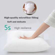 1pc White Pillow Insert, Soft & Fluffy Cushion For Sofa, Headboard, Bedroom, Living Room, Washable