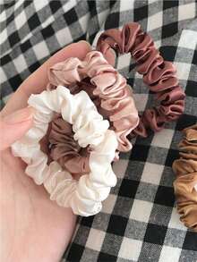 6pcs Women Satin Silk Scrunchies, Black/White/Pink/Blue, Medium Size Hair Ties With Elegance, Retro, Simple And Minimalist Style, Perfect For Daily Casual, Party, Commute, Vacation, Hair Styling, Makeup And Outfit Accessories Scrunchy Hair Ties, Hair Accessories Hair Tools, Curly Hair Accessories,Hair Accessory,Hair Accessories,Hair Accessories Fall,Travel,Hair Tools,Accessories Women,Hair Stuff,Curly Hair,Scrunchies,Scrunchie,Scrunchies Hair,Curly Hair Accessories,Gifts,Travel,Gifts For Women,Hair Stuff,Stocking Stuffers