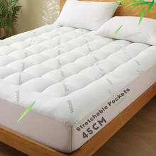 LIANLAM Mattress Topper – Twin XL (54x75") Bamboo Viscose Pillow Top, 2" Thick, OEKO-TEX Certified