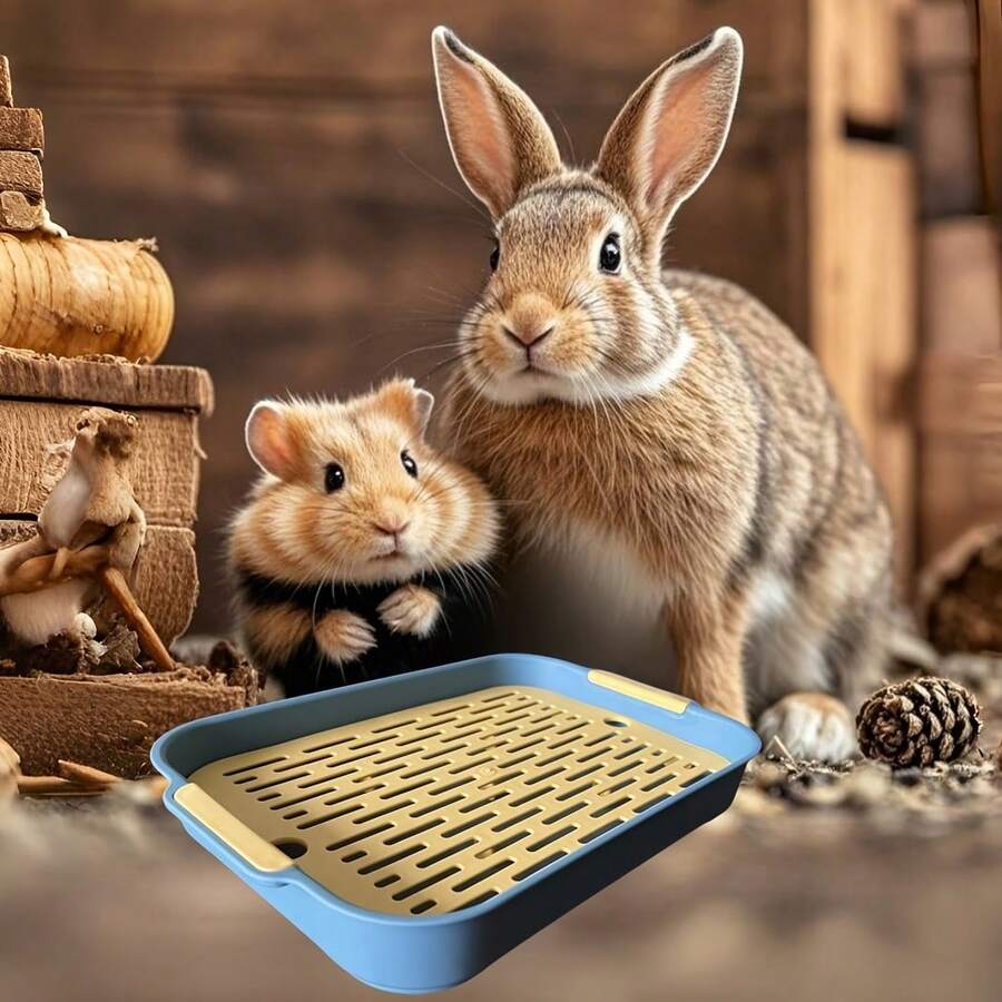 Caixa de Areia para Coelho com Grade, Cama de Estimação Pequeno Animal ...