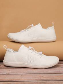Men's/ Women'sWide Barefoot Shoes,Minimalist Style Casual Shoes,Zero Drop Outdoor Walking Shoes. - White - View 3