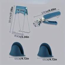 5PCS 不锈钢双层蒸锅和汤锅，三层蒸锅 - 二合一多功能烹饪用具，配有碗提取器、夹具、锅耳手夹，用于蒸、煮和汤 - 耐用且易于清洁的设计，适用于海鲜、蔬菜、饺子，多功能厨房用品 | 现代厨具，适用于餐厅、家庭、学校、户外用品 - 銀色 - 查看 9