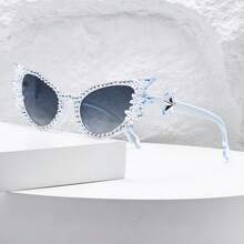 1副男士金属圆形仿木腿遮阳时尚眼镜 男士眼镜 女士眼镜 - 彩色 - 查看 5