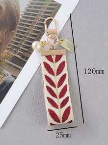 2 piezas Cordón para llaves Correa de muñeca Soporte para llavero para hombres y mujeres - Cordones de muñeca geniales para llaves y carteras | Llavero con decoración de hojas para mochila - Multicolor - Ver 3