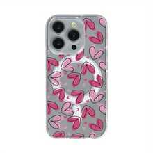 Funda magnética transparente de acrílico para phone 16/15/14/13/12/11 Pro Plus con diseño de corazón rosa. Compatible con phone 16, 15, 14, 13, 12 y 11 Pro. Resistente a golpes. Diseño clásico y transparente. Ideal para hombres y mujeres. - Blanco - Ver 4