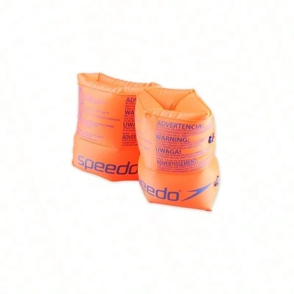 Speedo Roll Up Armbands Junior – Manguitos enrollables para fácil colocación y ajuste en los más pequeños. ✅ Entrega 24/72h a España (península) - Naranja - Ver 1