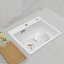 YUNRUX Kitchen Sinks - White - View 9