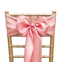 10 件缎带椅背带婚礼椅蝴蝶结餐椅腰带丝绸椅背带蝴蝶结适用于派对仪式接待家庭厨房活动宴会生日酒店椅子装饰 - 彩色 - 查看 11