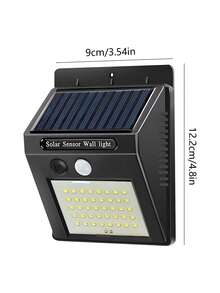 1/2/4 件太阳能户外壁灯，4000W 超亮 40 LED 庭院灯，带遥控器，三种照明模式，适用于花园、车库、车道、露台、家居装饰、户外装饰、房屋装饰、游泳池、圣诞节装饰、万圣节装饰。返校礼物 - 40LED-三種模式 - 查看 6