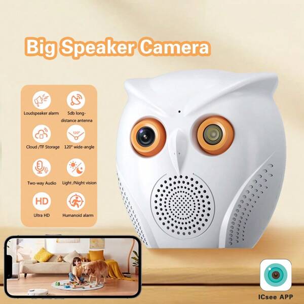 [Smart Security Camera] HD WiFi Camera, Home Security Camera, Including The Loudspeaker, Two-Way Audio, Full-Color Night Vision And Motion Detection Functions, Supports Cloud Storage And TF Card Storage, Home Baby Monitor, Pet Monitor, Indoor And Outdoor Use, ICSEE APP
