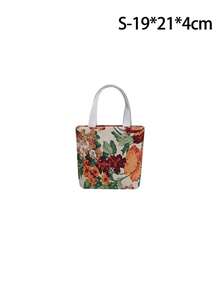 Túi vải canvas in hoa, túi đeo vai, túi mua sắm, túi đi làm, túi siêu thị, đồ dùng học tập, túi xách tay, túi đựng đồ ăn trưa, phù hợp cho phụ nữ sử dụng hàng ngày, hẹn hò, đi học, mùa hè, du lịch, công sở, học sinh, dã ngoại, cắm trại, siêu thị, đựng đồ hàng ngày, quà tặng giáo viên. - Nhiều màu - Xem 13