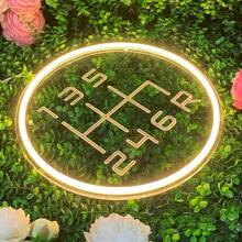 LIUYANG 3D Engraved Gear Shift Neon Sign - USB Powered LED Light For Garage, For Man Cave & Auto Enthusiast Decor - Perfect Gift For Dad & Car Lovers, Manual Transmission Lever, Car Room Decor, Auto Repair Workshop