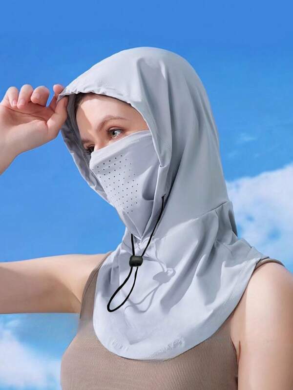 Ice Silk Full Face Mask, Outdoor Summer Cycling Neck Gaiter, Balaclava Head Cover Ski Masks
