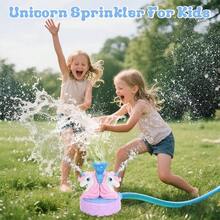 Children's Outdoor Baseball Sprinkler Toy, Kids Toys, Backyard Pink 360 Degree Rotating Unicorn Children's Sprinkler Toy - Summer Outdoor Toy With Garden Hose Sprinkler Toy 3 4 5 6 7 8 Year Old Boys And Girls Gift - Baby Pink - View 3