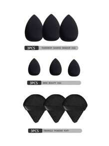 45pcs Makeup Brush Set, Mixed Makeup Beauty Tools, Including: 20pcs Makeup Brushes, 1pc Makeup Bag, 5pcs Beauty Eggs, 5pcs Powder Puffs, 5pcs Mini Beauty Eggs, 5pcs Mini Finger Powder Puffs, 1pc Headband, 2pcs Wristbands, 1pc Cleaning Tool