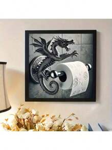 1pc Diamond Painting Kit, DIY 5D Mosaic Full Round Diamond Embroidery Craft Supplies, Bohemian Style, Suitable For Beginners, Stress Relief, Holiday Gift, Handicraft Gift, Wedding Decoration, Home Decor Wall Art, Allows You To Easily Enjoy The Diamond Painting Experience. No Frame