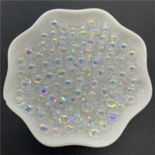 4毫米5毫米6毫米8毫米10毫米亚克力珠ABS透明珠圆形间隔珠适用于珠宝制作