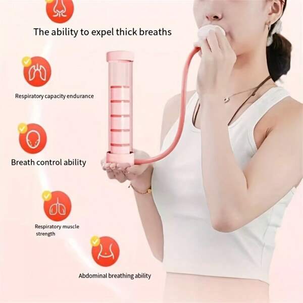 Breathing Dumbbell Trainer - Women's Lung Capacity & Core Strength Enhancer, Abdominal & Pelvic Floor Muscle Workout Tool, Adjustable Design, Indoor Fitness Gift, Great For Mother's Day & Valentine's Day, Comfortable Fit