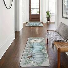 秋季主题浴室地垫，感恩节造型防滑浴室地毯，高吸水性可水洗室内装饰地毯，适用于浴室或卧室，浴室厨房装饰厨房地毯 - 彩色 - 查看 9