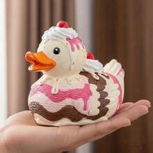 1pc Creative Sweet Dessert Shaped Duck Home Decor Figurine - Multicolor - View 2