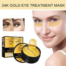24k Gold Eye Patches, Eye Masks, Collagen Skincare Products, Puffy Eye Masks, Dark Circles & Puffy Eye Masks, Hyaluronic Acid Added - 紫色 - 查看 4