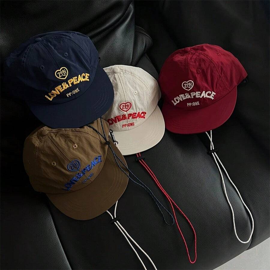 1 件户外速干抽绳平檐棒球帽，女士夏季百搭鸭舌帽，适合返校季