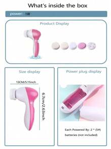 Electric Facial Cleaner 5 IN 1 Face Cleansing Brush Wash Machine Spa Skin Care Massager Blackhead Cleaning Facial Cleanser Tools