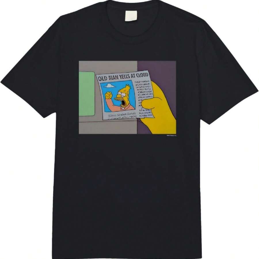 The Simpsons Homer Simson Ghost Donuts T-Shirt - Black(Black 11) - View 1