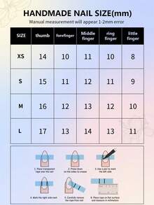 10pcs Handmade Y2K Style Medium Almond Nail Tips, Featuring Black Gradient, Blue Gradient, Hand Drawn Pentagram, And Sparkling Diamond Nail Art Decoration. Suitable For Women To Wear At Parties, Dances, And In Daily Life. - 彩色 - 查看 5