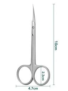 2/4Pcs Curved Cuticle Scissors Precision Manicure Scissor Nail Cuticle Trimmer Professional Stainless Steel Nail Scissors For Nail Care Tool Cuticle Cutter Small Scissors - Multicolor - View 6